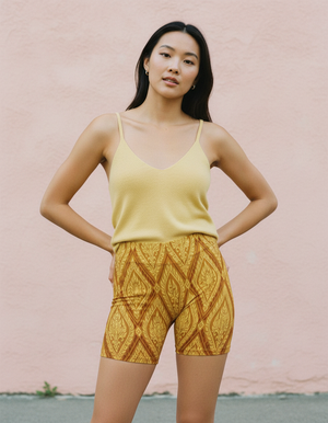 Yellow Nara women's short shorts