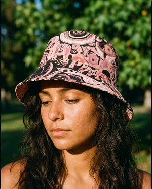 Unisex Tea Rose Mosaic Bucket Hat bikini — Lolekai