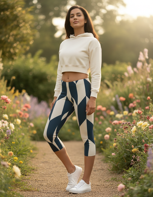 Sakura Leggings Capri Leggings — Dripper