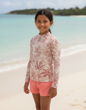 Kids Dusty Rose Kumo kids rashguards