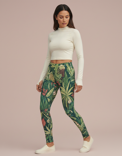Jelly Mint Treetop Leggings Women's Leggings — Dripper