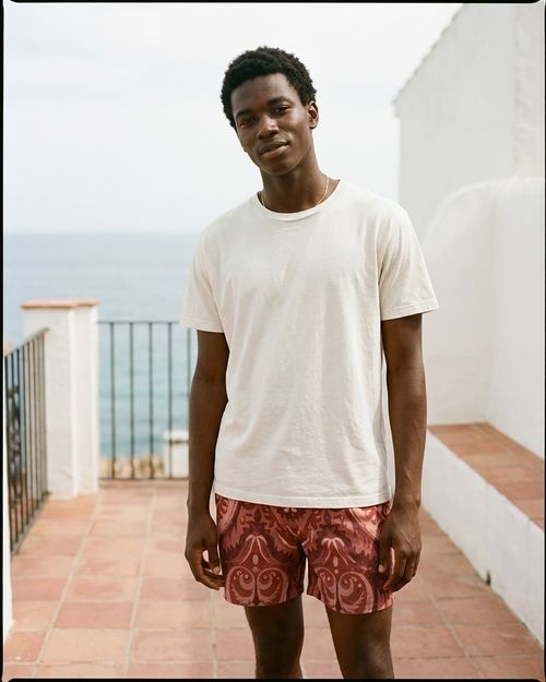 Dusty Rose Ghazal Men's Swim Trunks Men's Swim Trunks — Lolekai