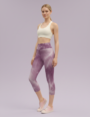 Burnished Lilac Frost capri yoga leggings