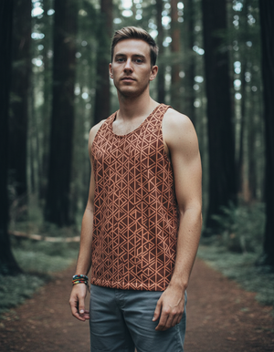 Men's Coral Hikari tank tops