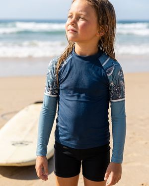 Girls Marine Slate Chorus girls youth rashguards