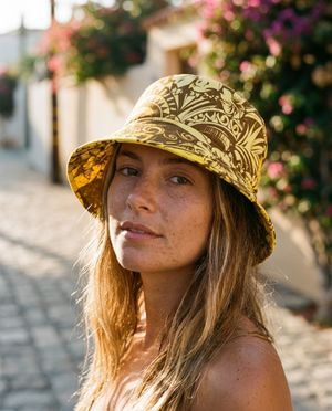 Lemon Yellow Honua Uli bucket hats