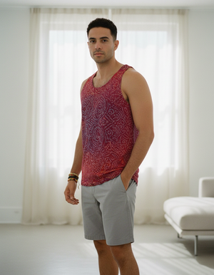Men's Fiery Red Taal men's tank tops