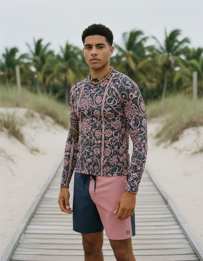 Rashguard — Men's Millennial Pink Tana