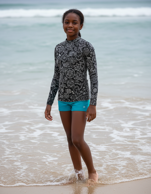 White Onyx Echo Rash Guard Youth Rash Guard — Dripper