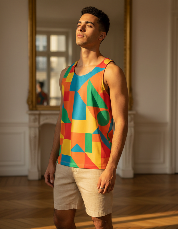 Suprematist Geometry men's tank tops