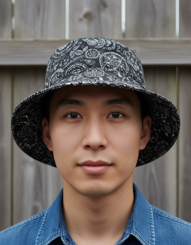 Geometric Rhythm Echo Bucket Hat
