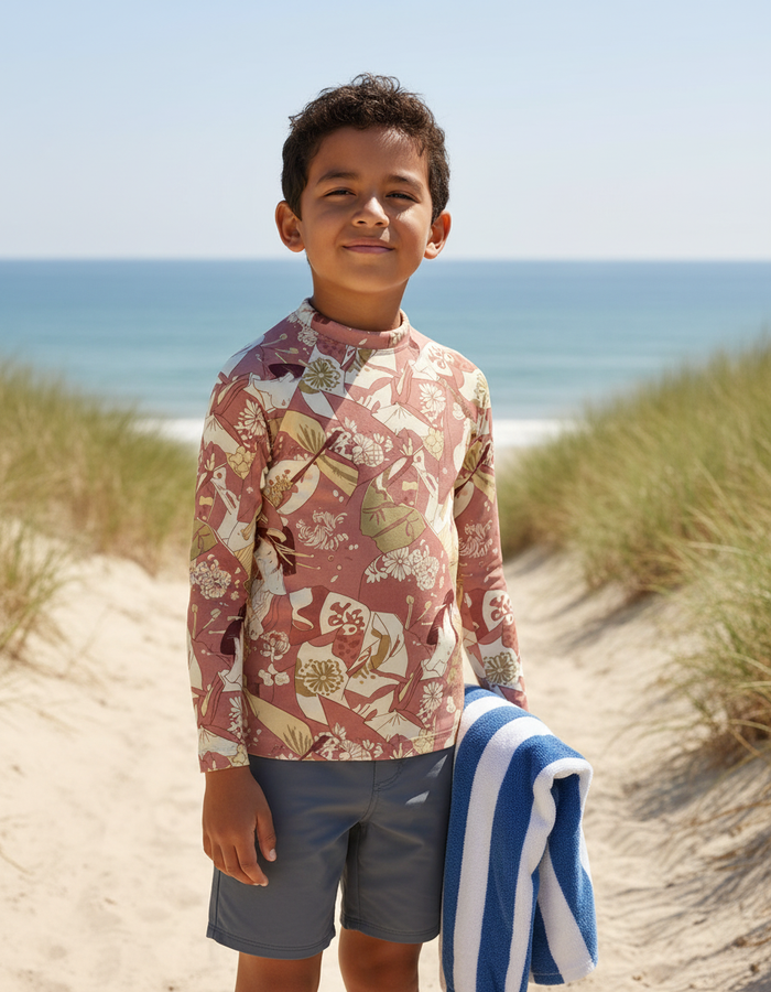 Rashguard — Kids Dusty Rose Mizuki