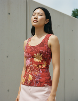 Fiery Red Eden Tank Top Women's Tank Top — Dripper