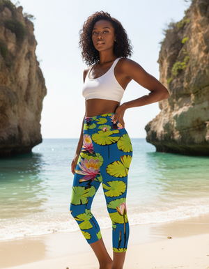 Coral Capri Yoga Leggings Capri Yoga Leggings — Dripper