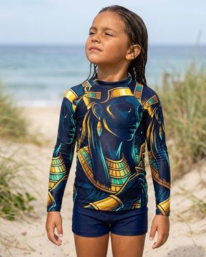 Girls Egyptian Priestess girls youth rashguards