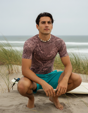 Men's Wine Ember men's rashguards