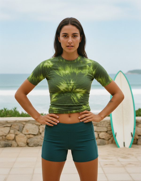 Women's Neon Yellow Glacier Rash Guard