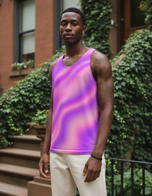Men's Electric Fuchsia Nebula tank tops