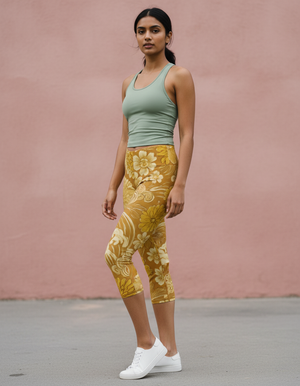 Yellow Edo leggings