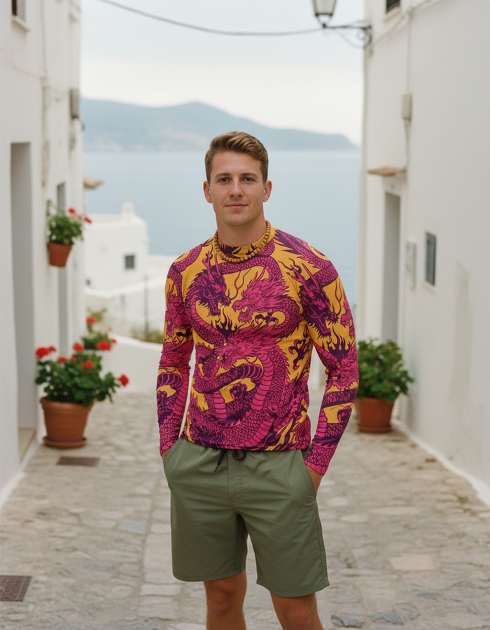 Rashguard — Men's Electric Fuchsia Ember