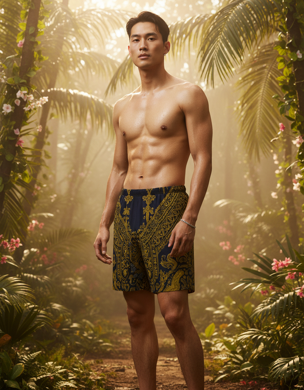Indonesian Collection men's swim trunks