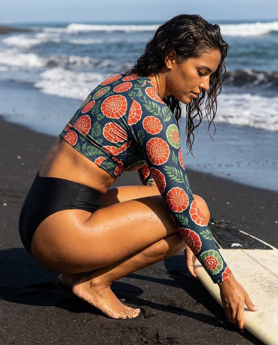 Women's Tsaotao Crop Top Rash Guard Women's Crop-Top Rashguard — Lolekai