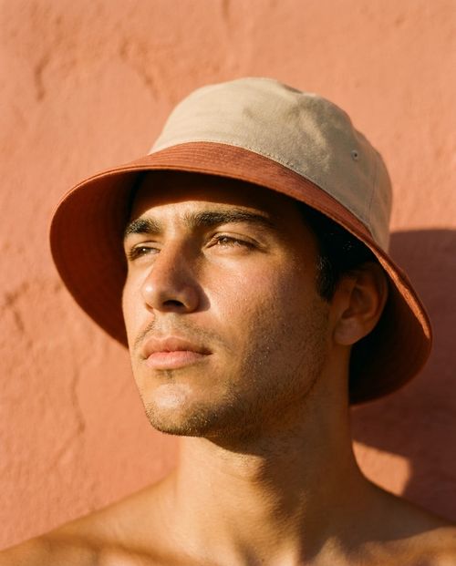 Unisex Rust & Apricot Bucket Hat