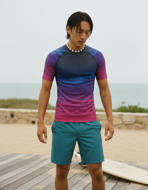 Mosaic Rash Guard Men's Rashguard — Lolekai