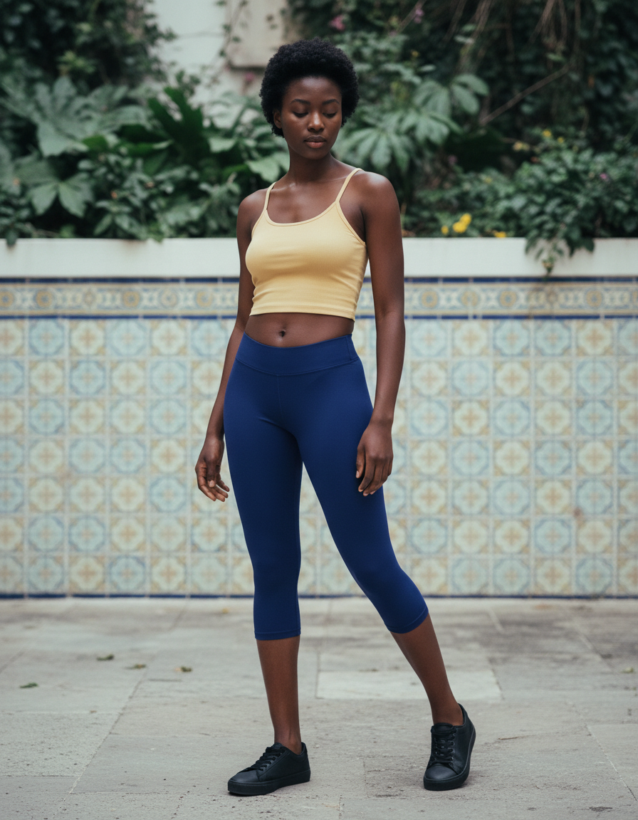 Capri Leggings in Navy