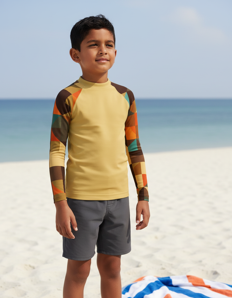 Kids Mid-Century Modern Rash Guard