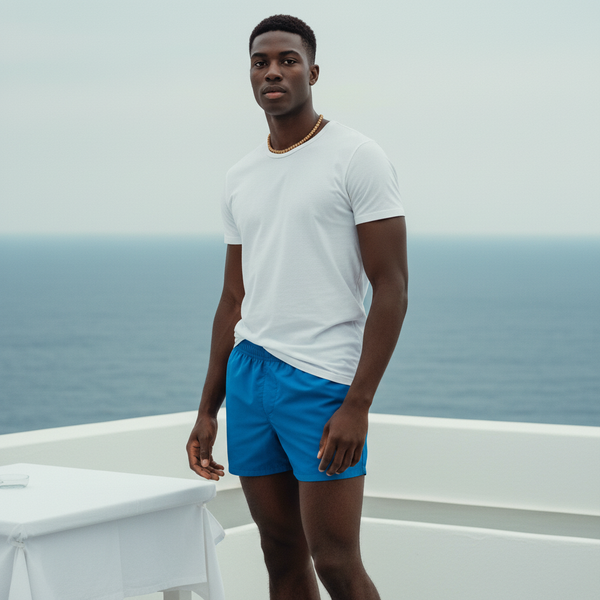 Men's Swim Trunks in Classic Blue