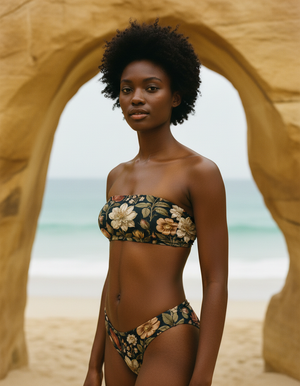 Coffee Bean Flora Bandeau Bikini Bandeau Bikini — Dripper
