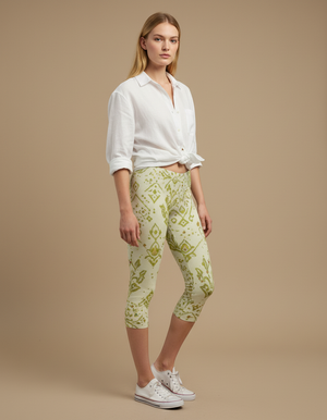 Lime Rangoon Leggings Capri Leggings — Dripper