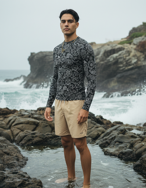 Men's White Onyx men's short-sleeve rashguards