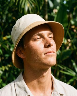 Amber Haze Marina Stripe bucket hats