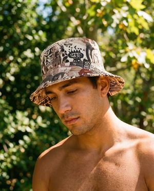 Unisex Coffee Bean Cosmos Bucket Hat bikini — Lolekai