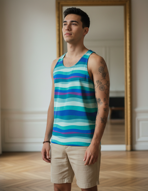 Men's Transformative Teal Prism men's tank tops