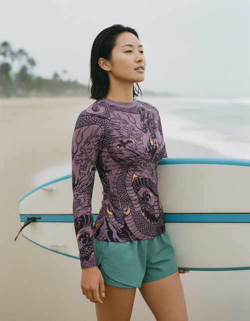 Blackberry Ember Rash Guard Women's Rashguard — Dripper