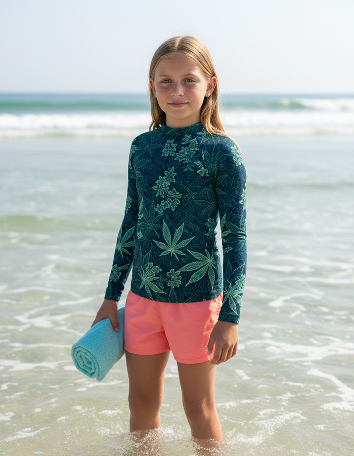 Rashguard — Youth Transformative Teal Kumo