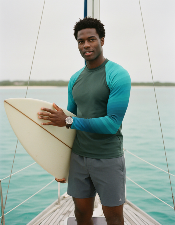 Rashguard — Men's Transformative Teal Ripple