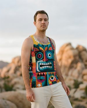 Men's Moai men's tank tops