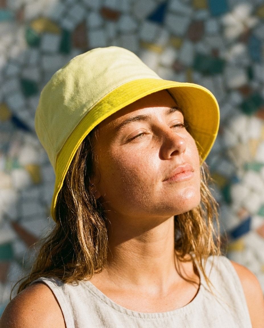 Lemon Yellow Cobalt & Periwinkle bucket hats