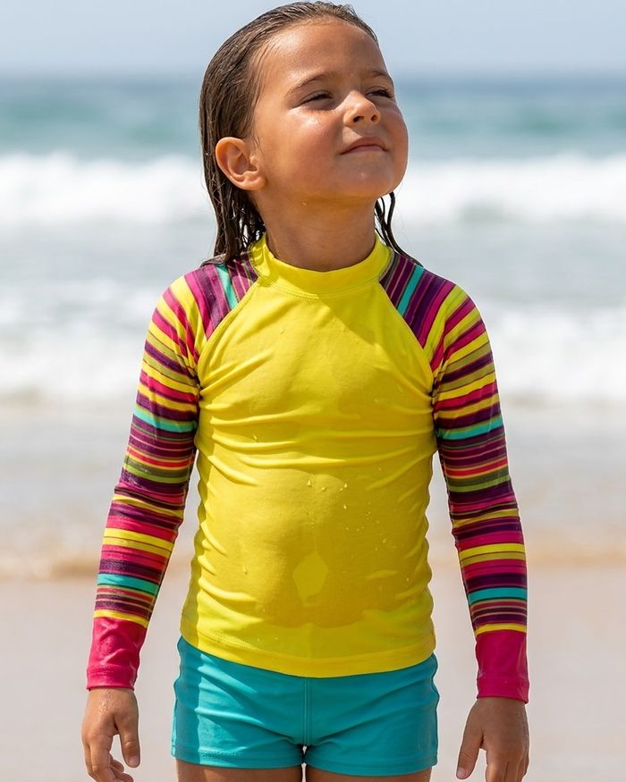 Rashguard — Girls Neon Green Eclipse