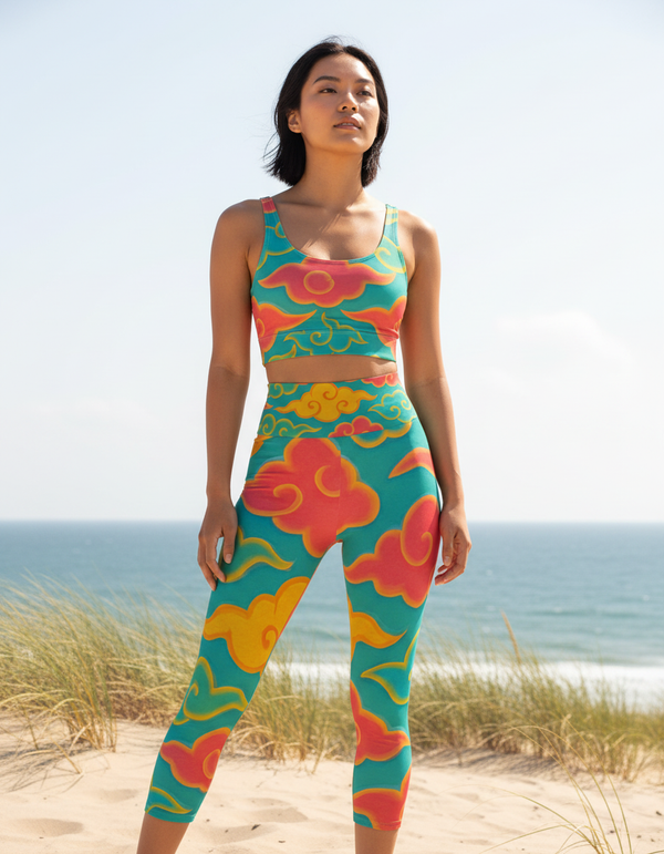 Chinese Collection capri yoga leggings