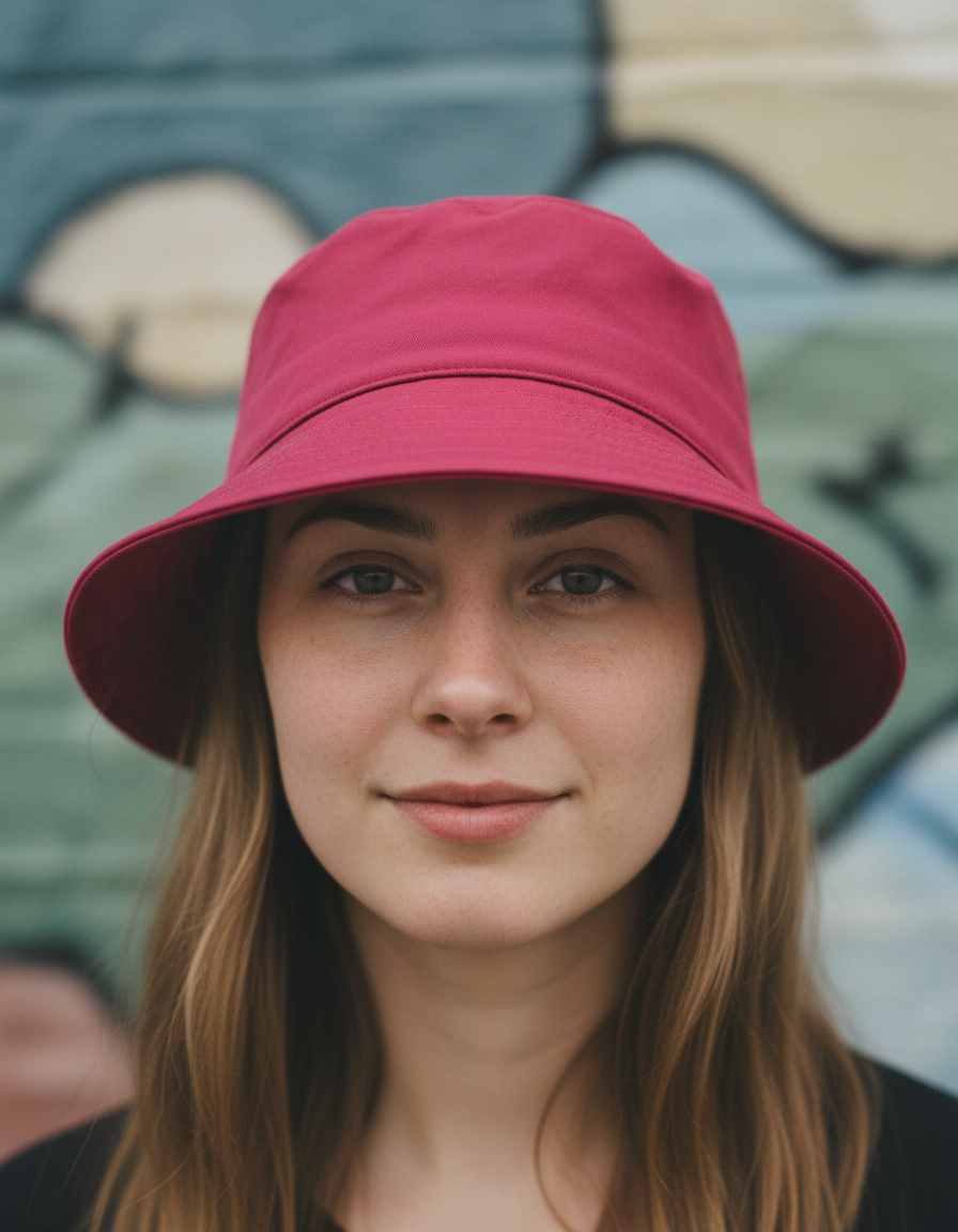 Bucket hat in Viva Magenta
