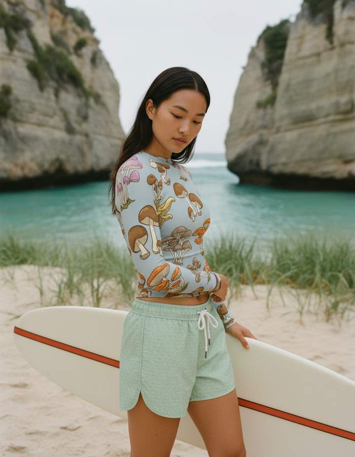 Rashguard — Women's Burnished Lilac Fungi