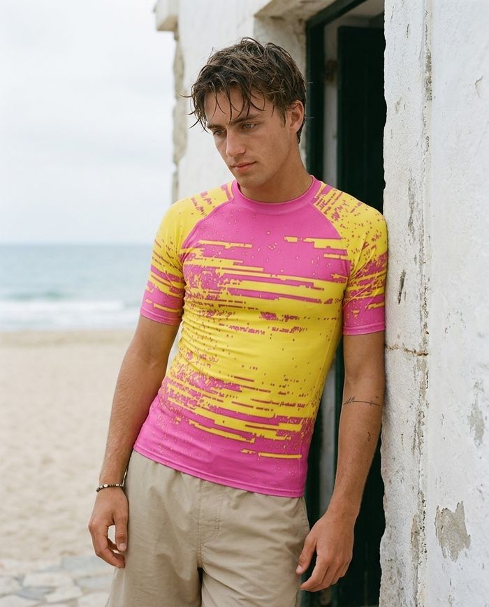 Rashguard — Men's Magenta Yellow Mosaic