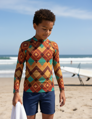 Lava Falls Horizon Rash Guard Youth Rash Guard — Dripper