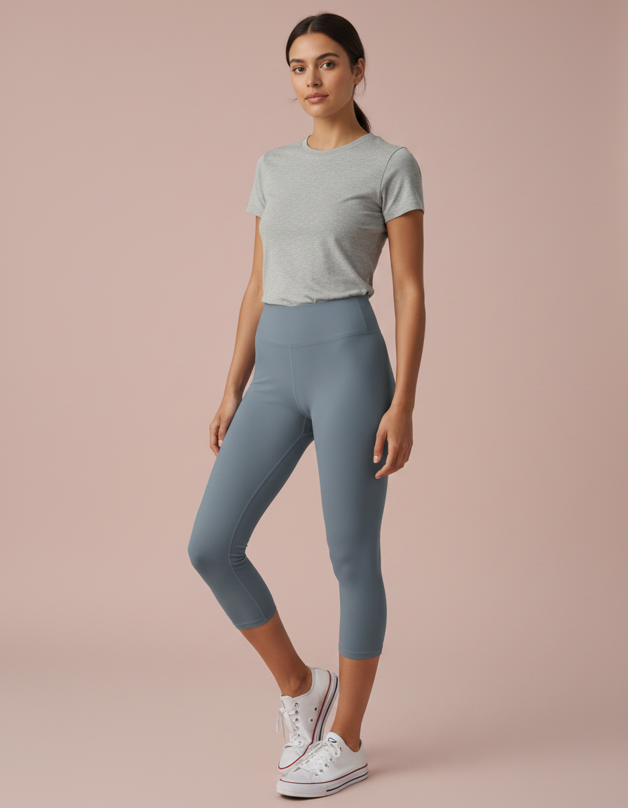 Capri-Yoga Leggings in Slate