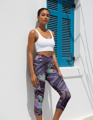 Nebula Capri Yoga Leggings Capri Yoga Leggings — Dripper